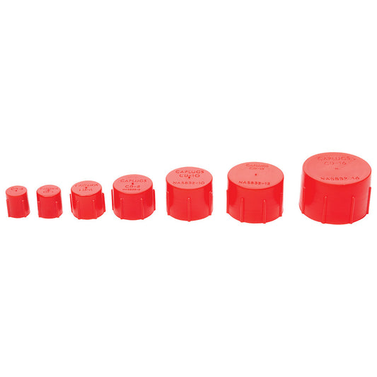 Allstar Performance Plastic AN Fitting Cap Kit 35 Piece Kit -3AN to -16AN 50800